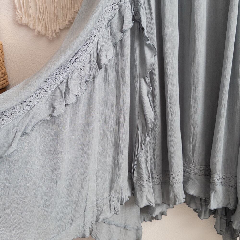 Free People Slate Blue Off-Shoulder Maxi Dress - Picture 9 of 12